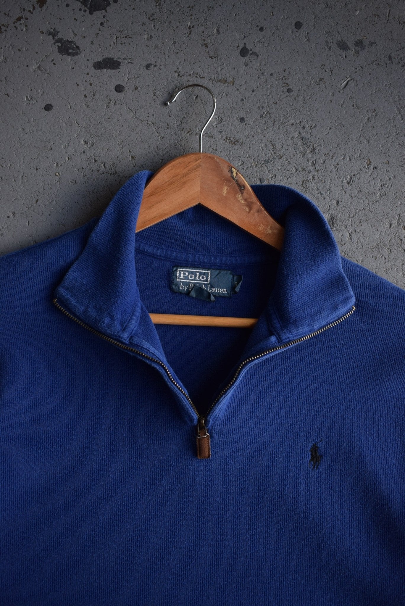 Vintage Polo Ralph Lauren Classic Logo Embroidered Quarter Zip (L) - Retrospective Store