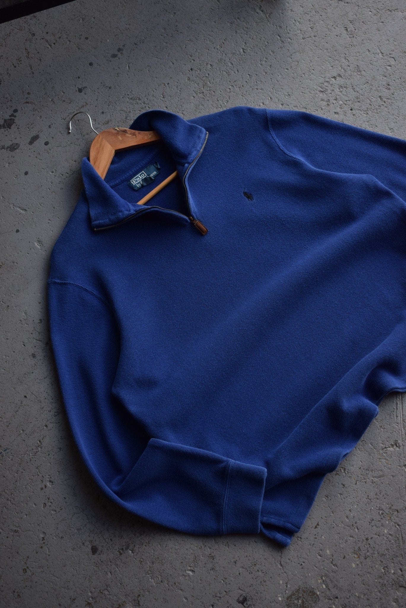 Vintage Polo Ralph Lauren Classic Logo Embroidered Quarter Zip (L) - Retrospective Store