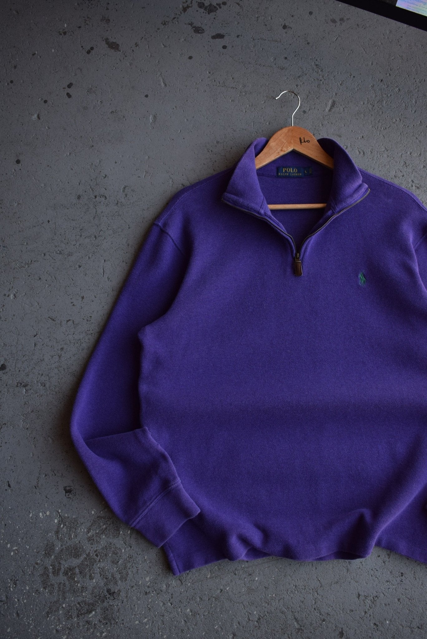 Vintage Polo Ralph Lauren Classic Logo Embroidered Quarter Zip (L) - Retrospective Store
