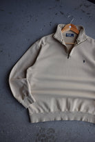 Vintage Polo Ralph Lauren Classic Logo Embroidered Quarter Zip (M) - Retrospective Store