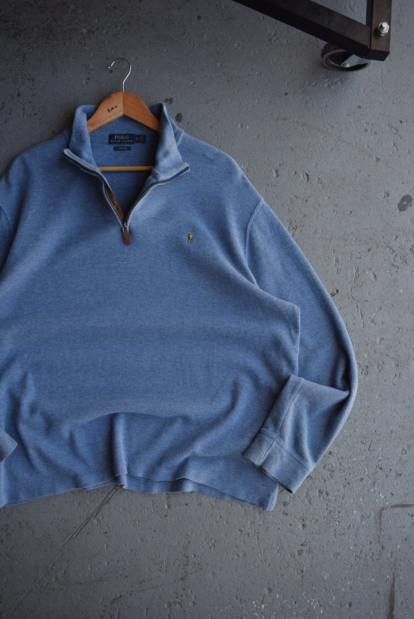 Vintage Polo Ralph Lauren Classic Logo Embroidered Quarter Zip (XL) - Retrospective Store