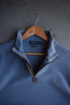 Vintage Polo Ralph Lauren Classic Logo Embroidered Quarter Zip (XL) - Retrospective Store