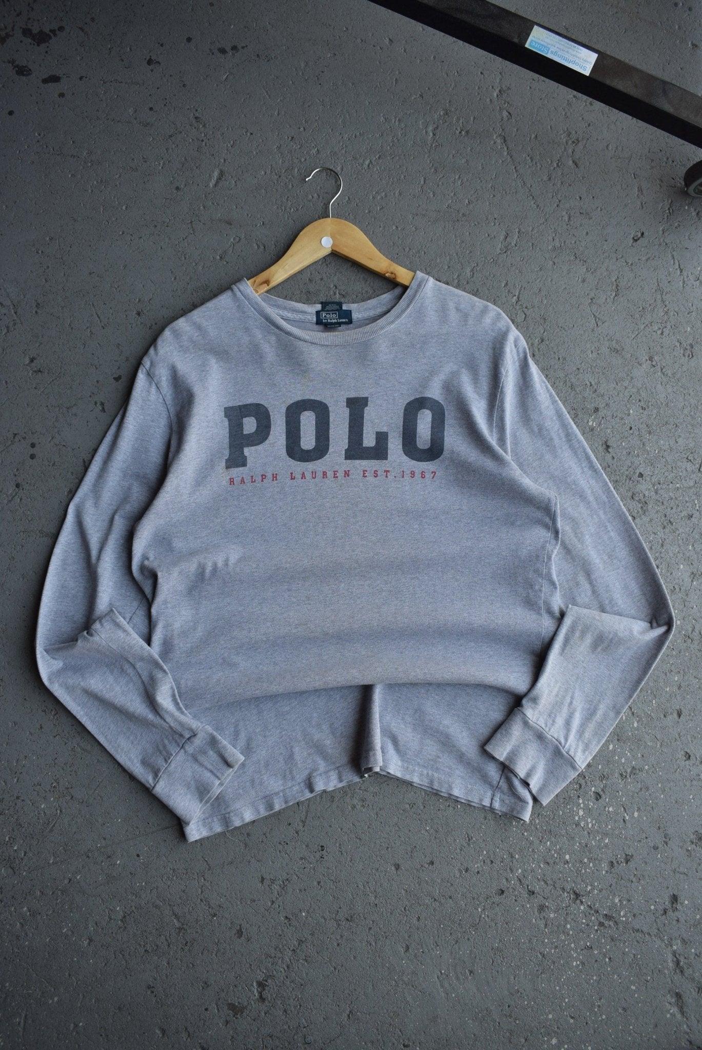 Vintage Polo Ralph Lauren Spellout Long Sleeve Tee (M) - Retrospective Store