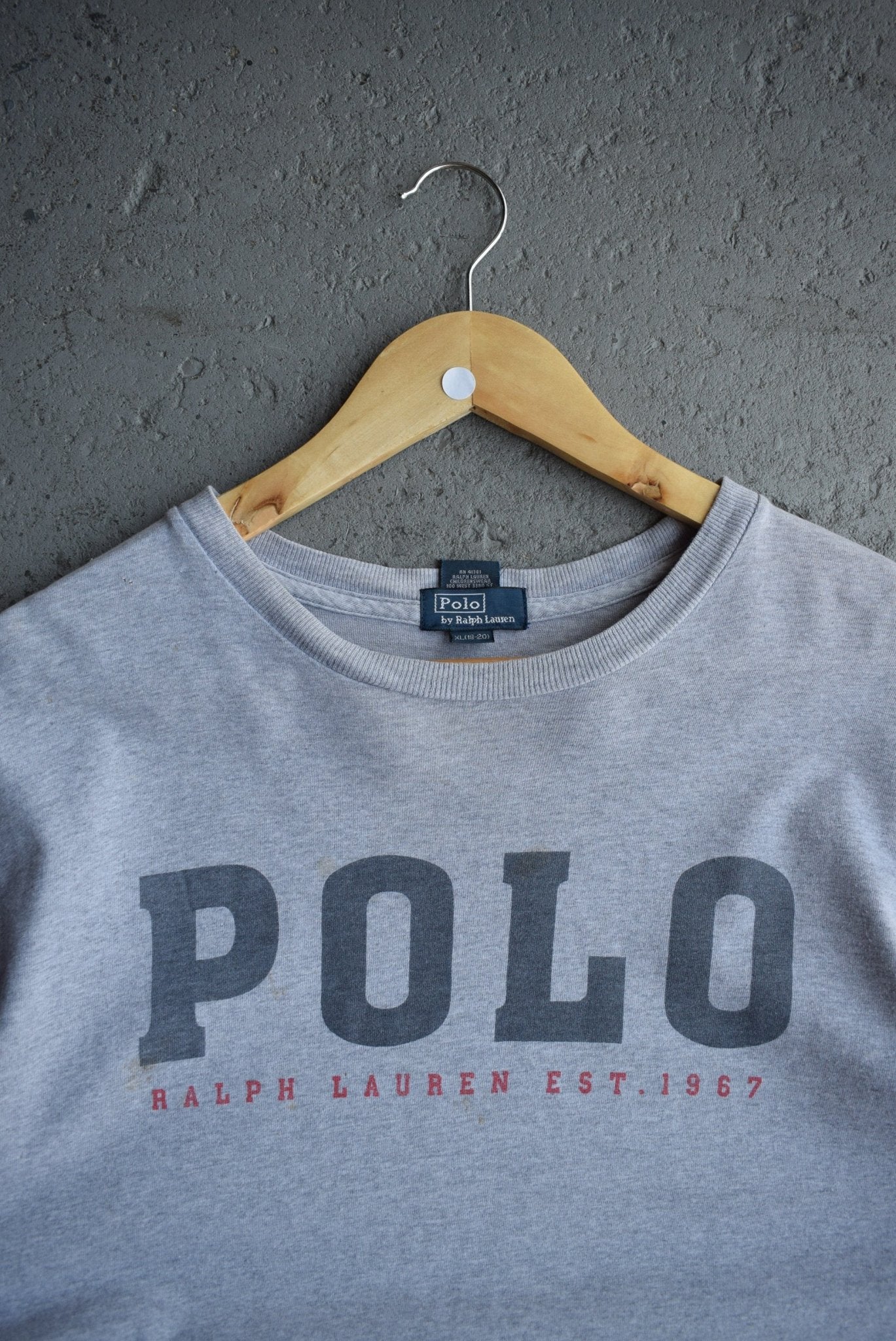 Vintage Polo Ralph Lauren Spellout Long Sleeve Tee (M) - Retrospective Store