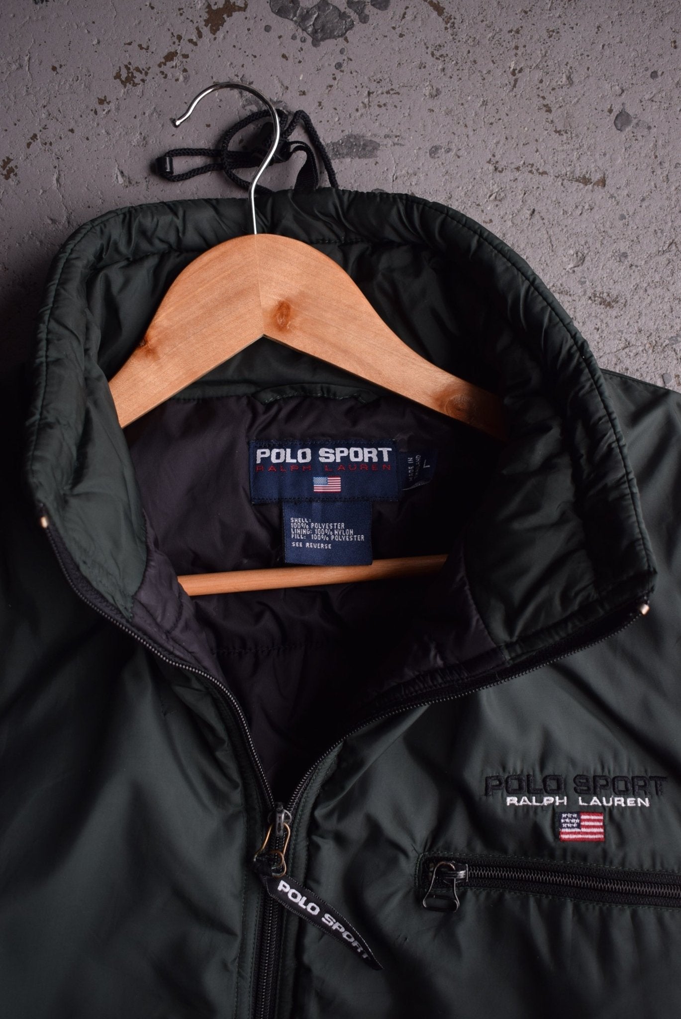 Vintage Polo Sport Ralph Lauren Embroidered Puffer Jacket (L/XL) - Retrospective Store
