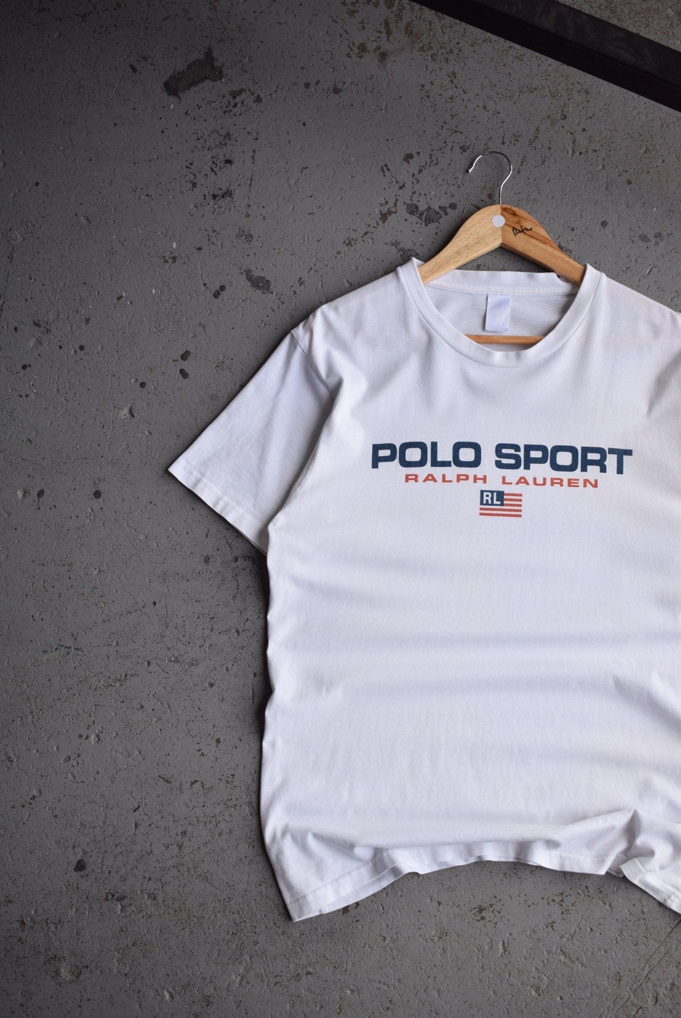 Vintage Polo Sport Ralph Lauren Spellout Tee (M) - Retrospective Store