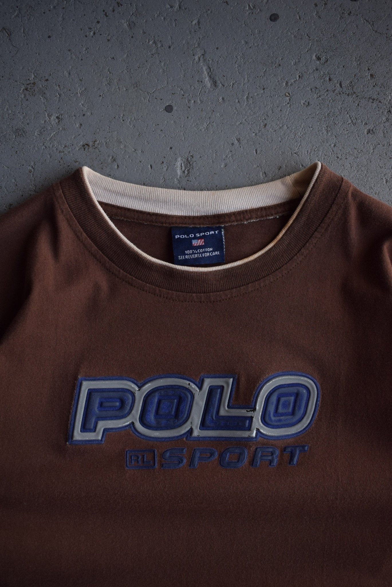 Vintage Polo Sport Ralph Lauren Spellout Tee (S) - Retrospective Store