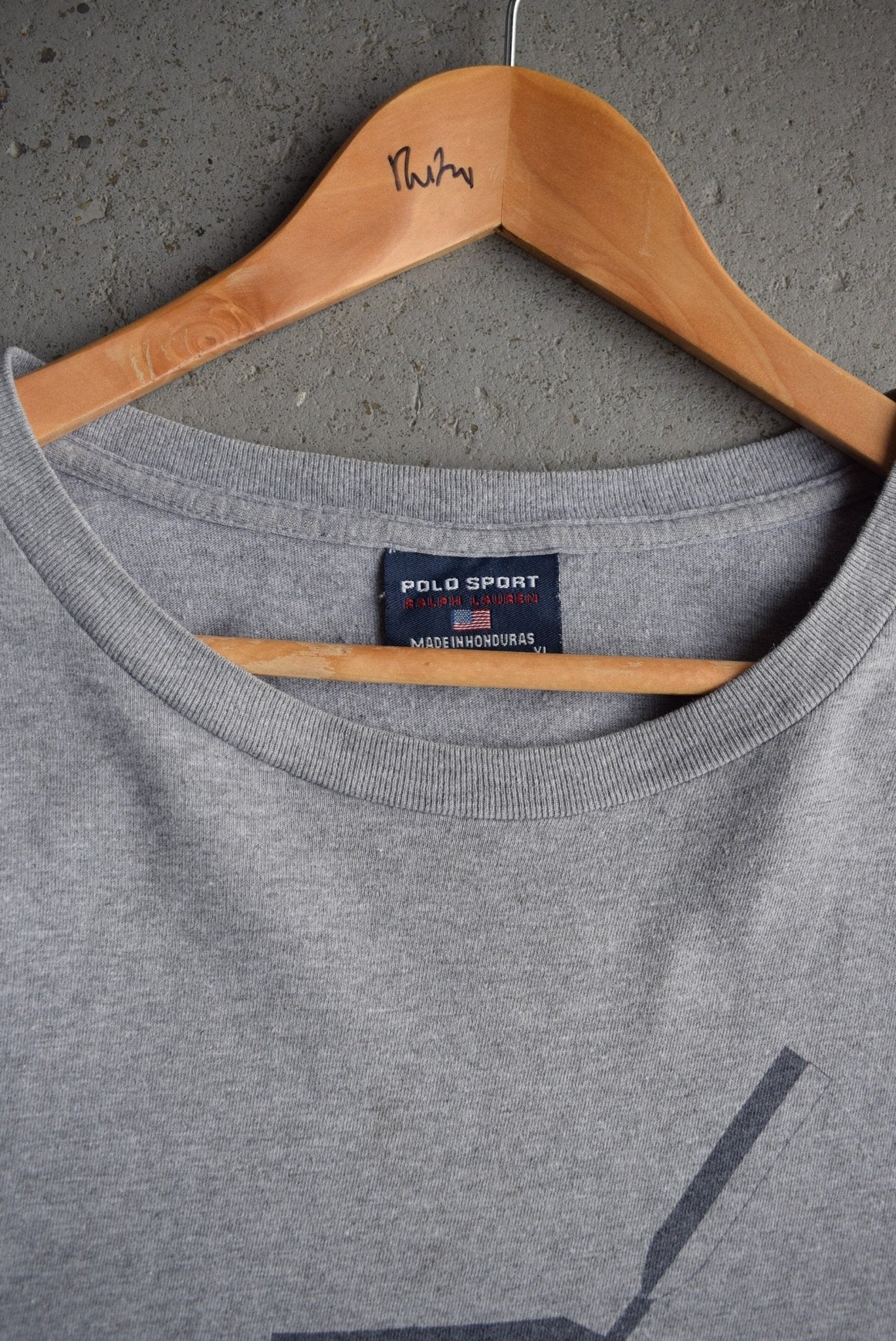 Vintage Polo Sport Ralph Lauren Spellout Tee (XL/XXL) - Retrospective Store