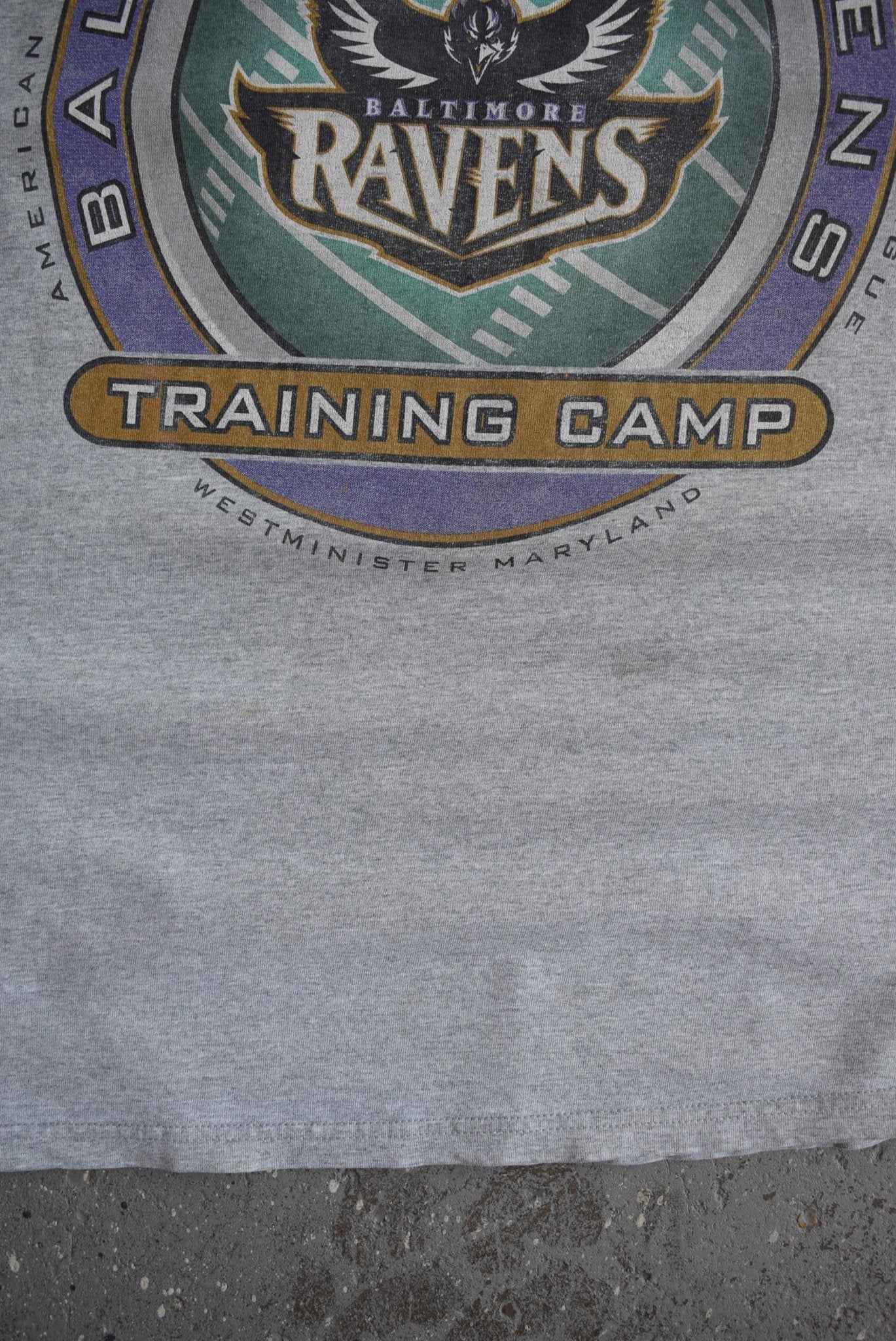 Vintage Pro Player NFL Baltimore Ravens Training Camp Tee (XL) - Retrospective Store
