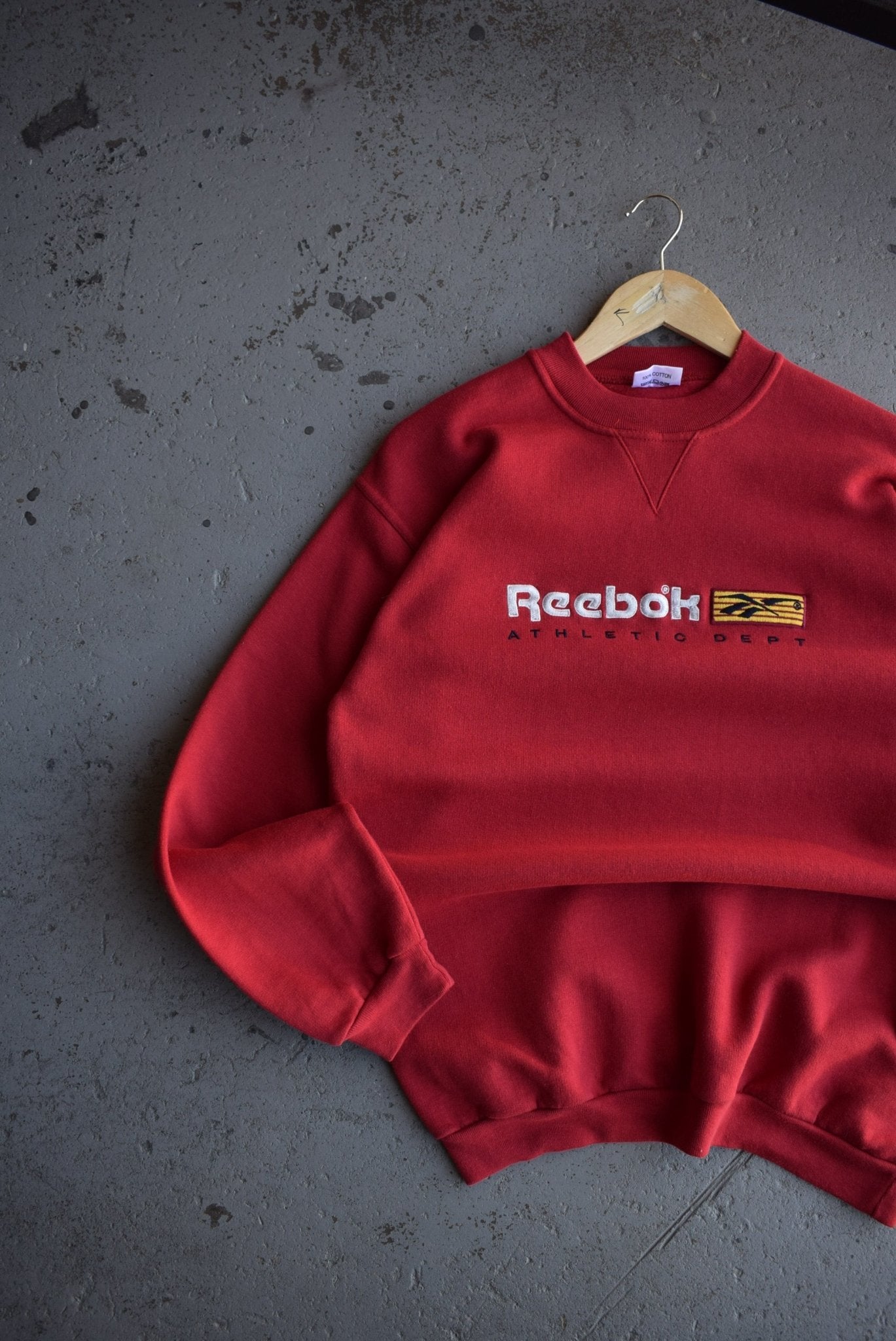 Vintage Reebok Athletic Department Embroidered Spellout Crewneck (M/L) - Retrospective Store