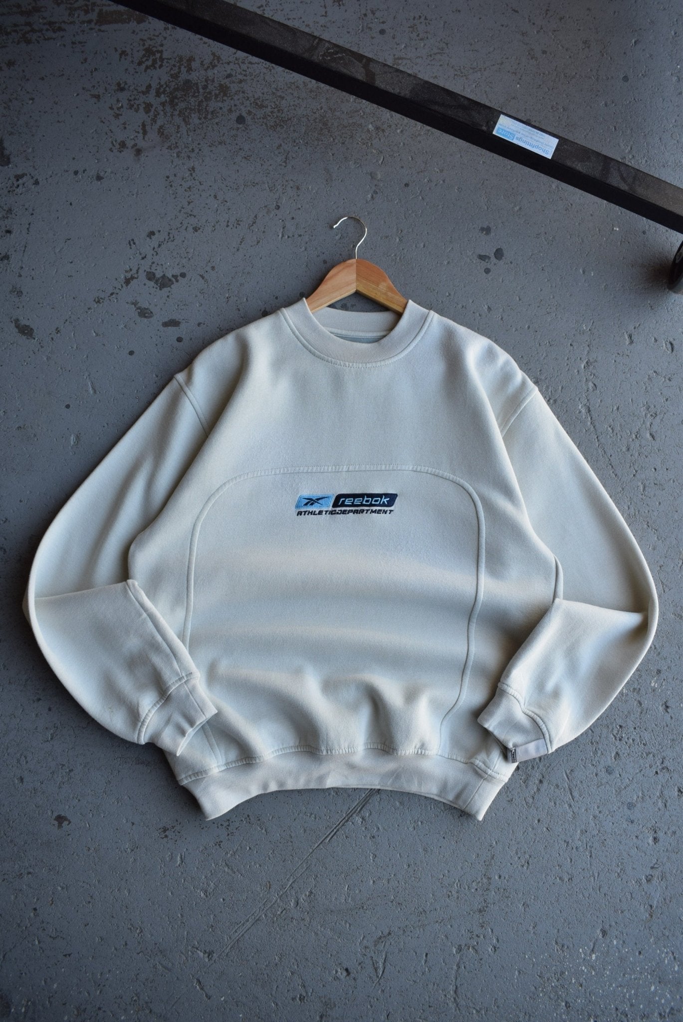 Vintage Reebok Athletic Department Embroidered Spellout Crewneck (M/L) - Retrospective Store