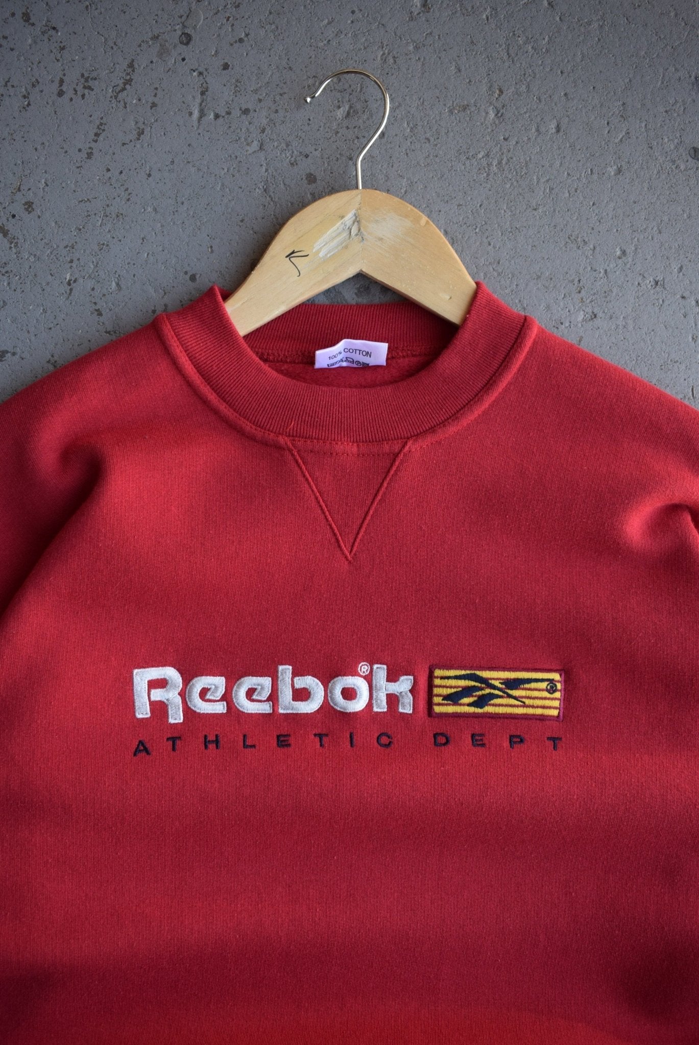 Vintage Reebok Athletic Department Embroidered Spellout Crewneck (M/L) - Retrospective Store