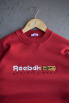 Vintage Reebok Athletic Department Embroidered Spellout Crewneck (M/L) - Retrospective Store