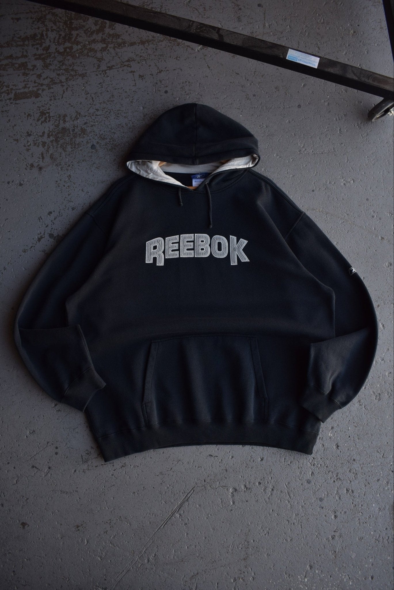 Vintage Reebok Embroidered Spellout Hoodie (XL) - Retrospective Store