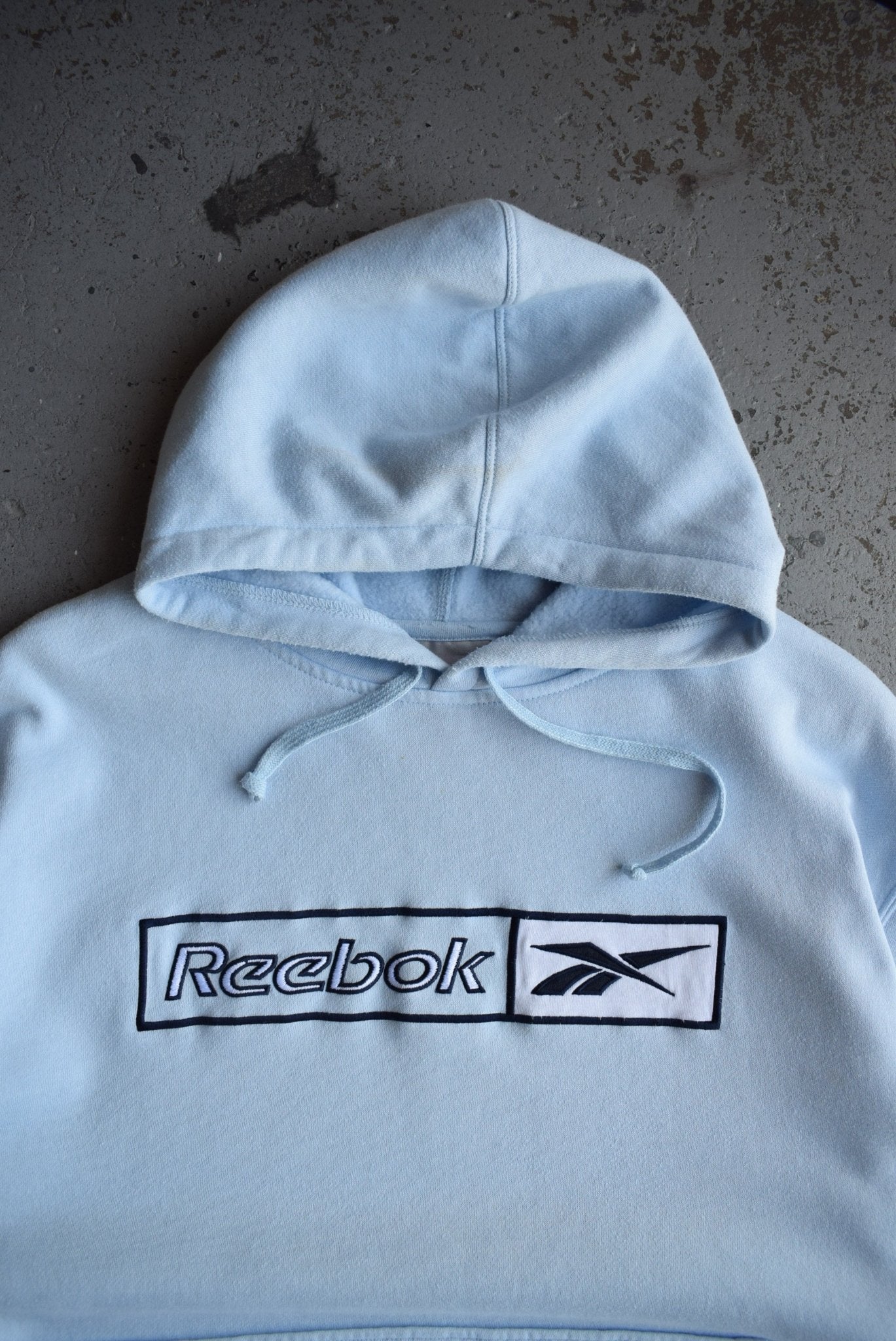 Vintage Reebok Spellout Embroidered Hoodie (L/XL) - Retrospective Store