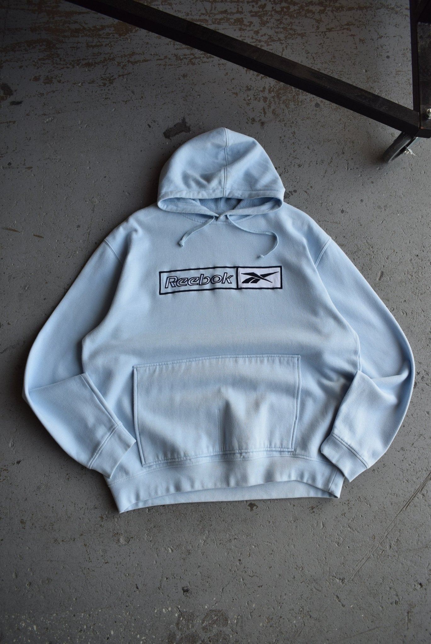 Vintage Reebok Spellout Embroidered Hoodie (L/XL) - Retrospective Store