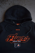 Vintage Reebok x NHL Philadelphia Flyers Embroidered Hoodie (XL) - Retrospective Store
