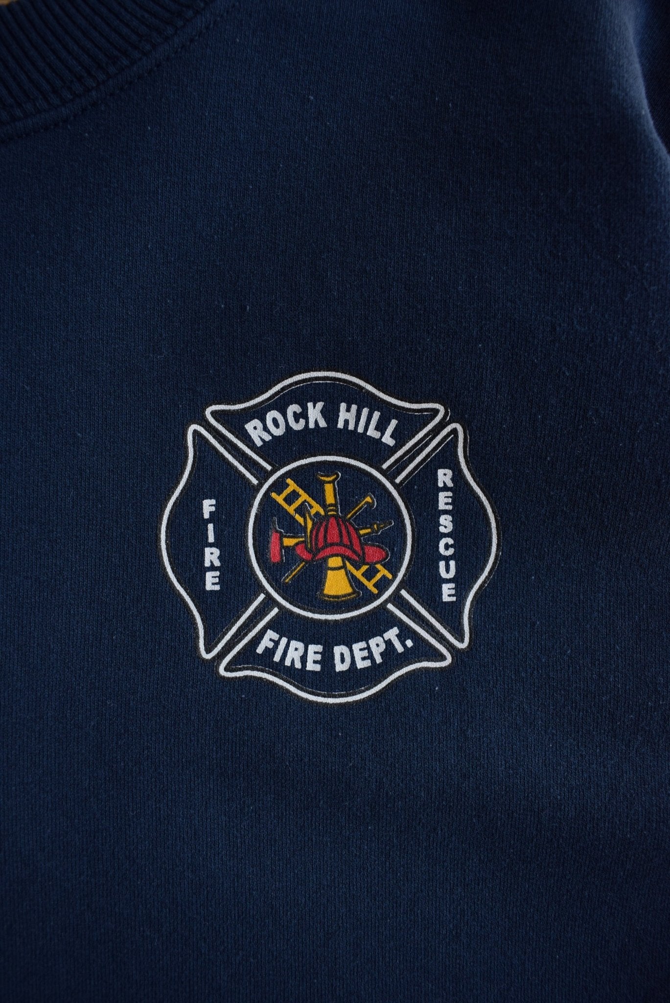 Vintage Rock Hill Fire Department Graphic Crewneck (L) - Retrospective Store
