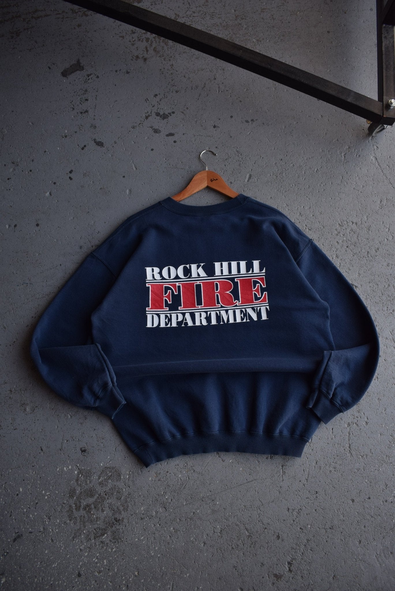 Vintage Rock Hill Fire Department Graphic Crewneck (L) - Retrospective Store