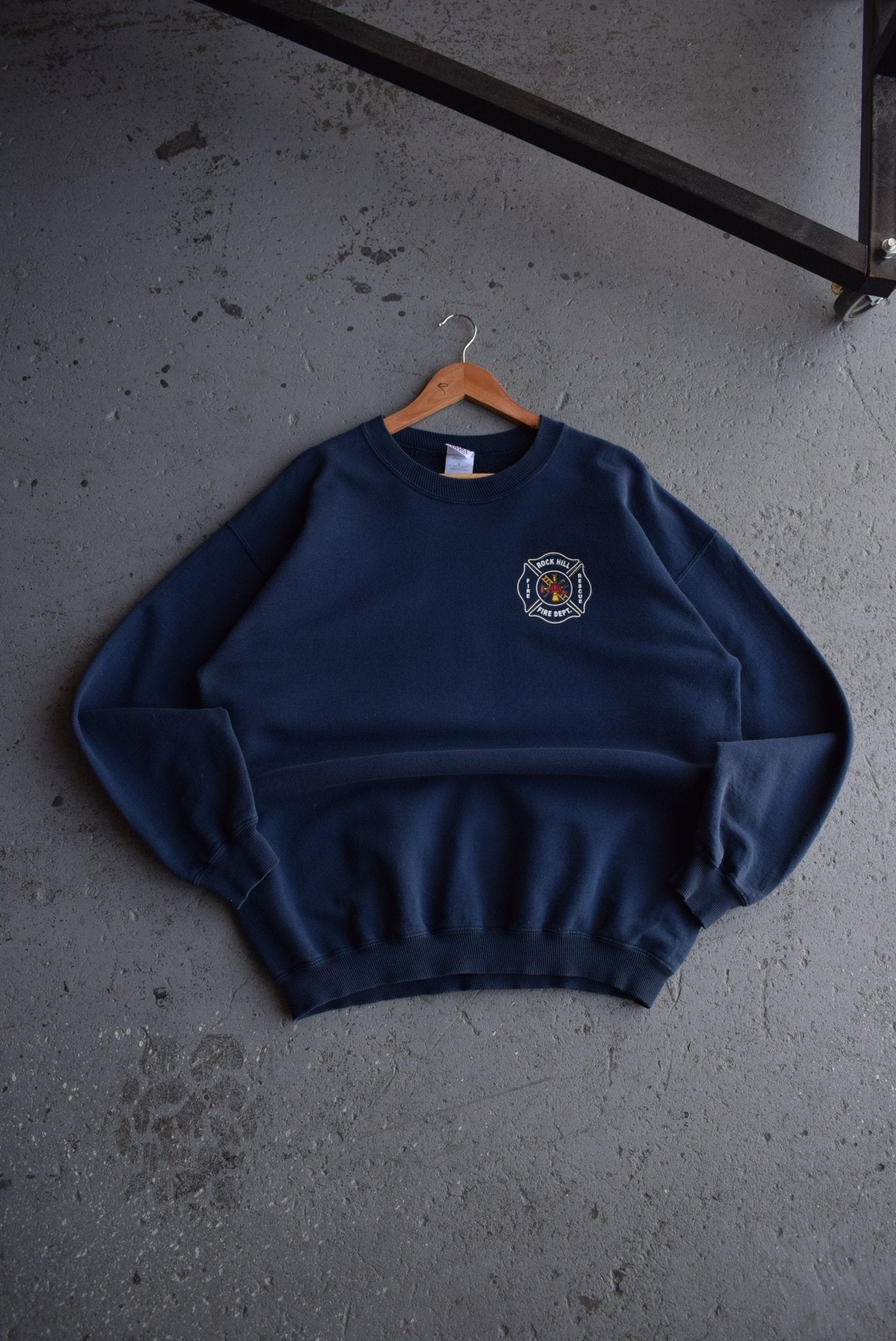 Vintage Rock Hill Fire Department Graphic Crewneck (L) - Retrospective Store