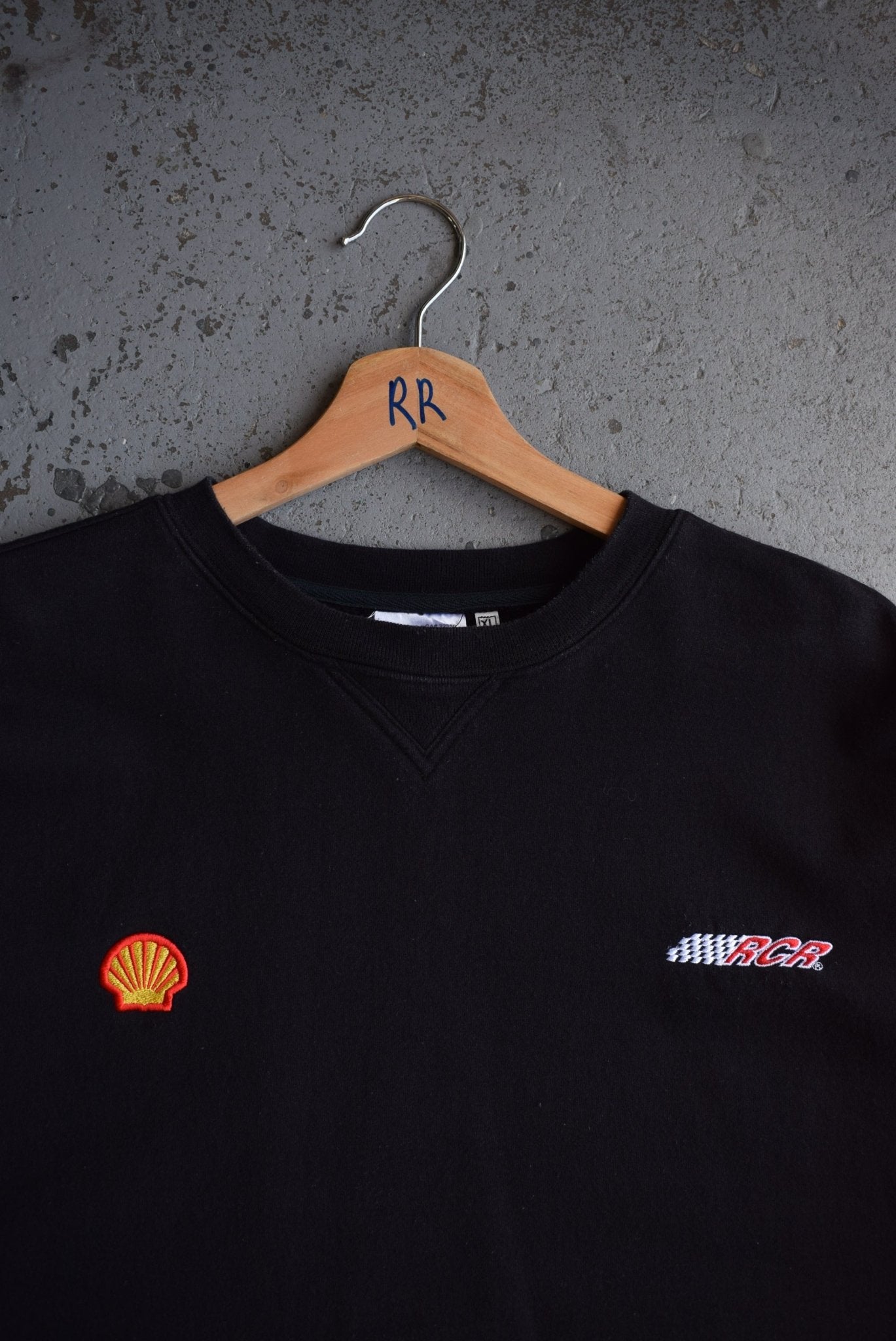 Vintage Shell Racing Embroidered Crewneck (L/XL) - Retrospective Store