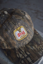 Vintage Stag Beer Real Tree Embroidered Hat - Retrospective Store