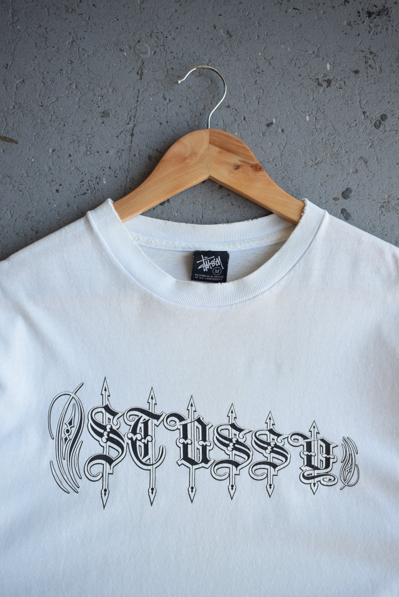 Vintage Stussy Spellout Tee (M) - Retrospective Store