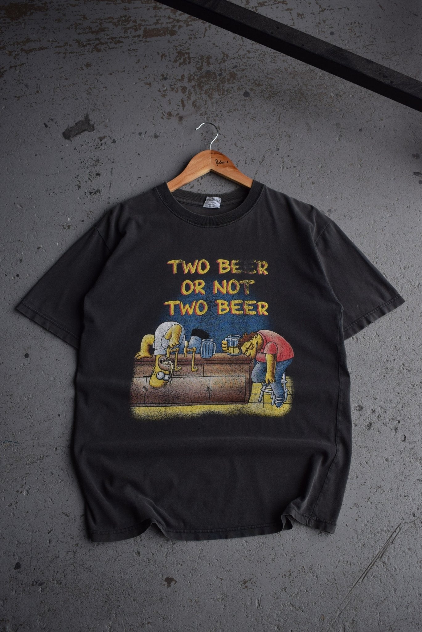 Vintage The Simpsons 'Two Beer or Not to Beer' Tee (L) - Retrospective Store