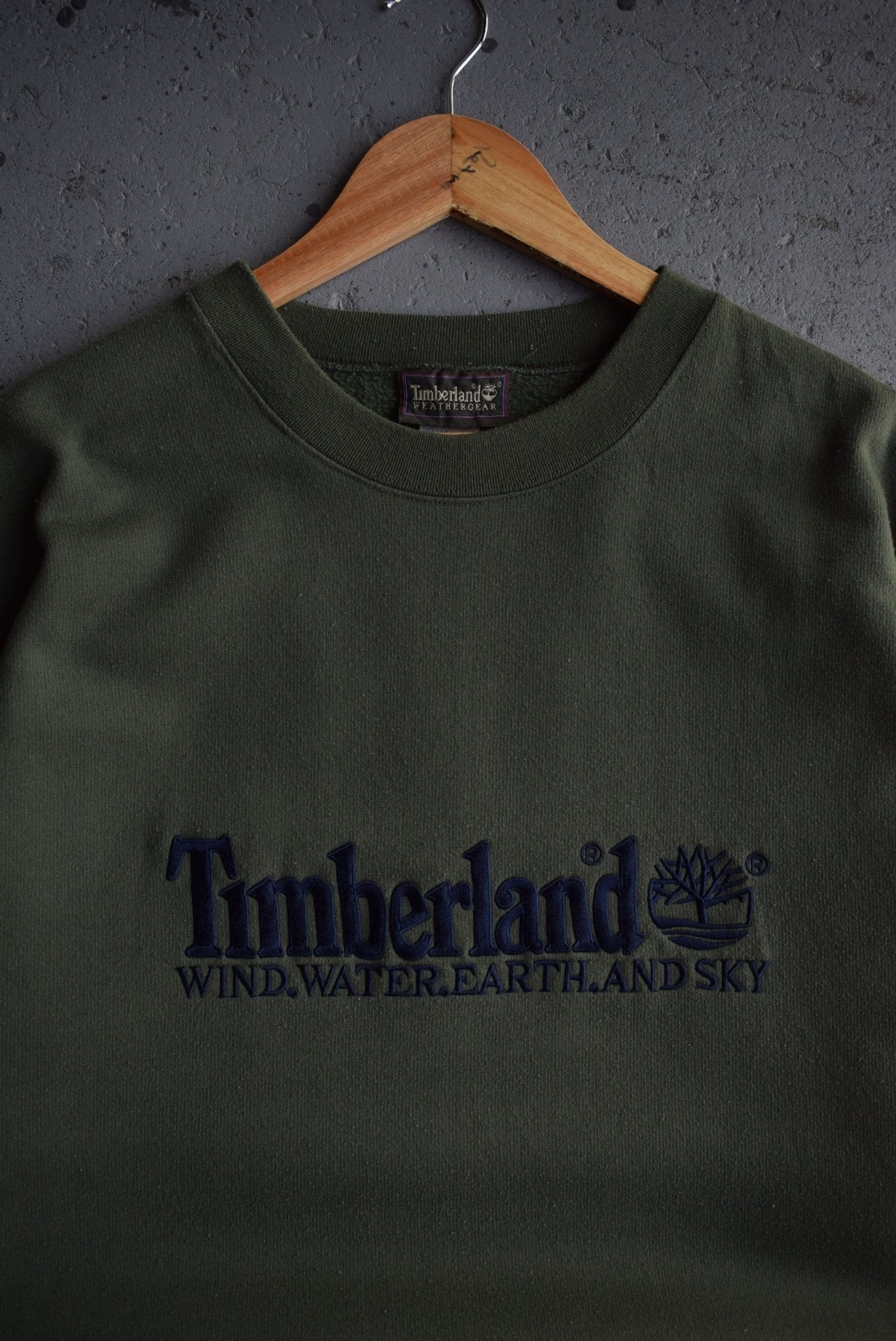 Vintage Timberland Weathergear Spellout Embroidered Crewneck (M/L) - Retrospective Store