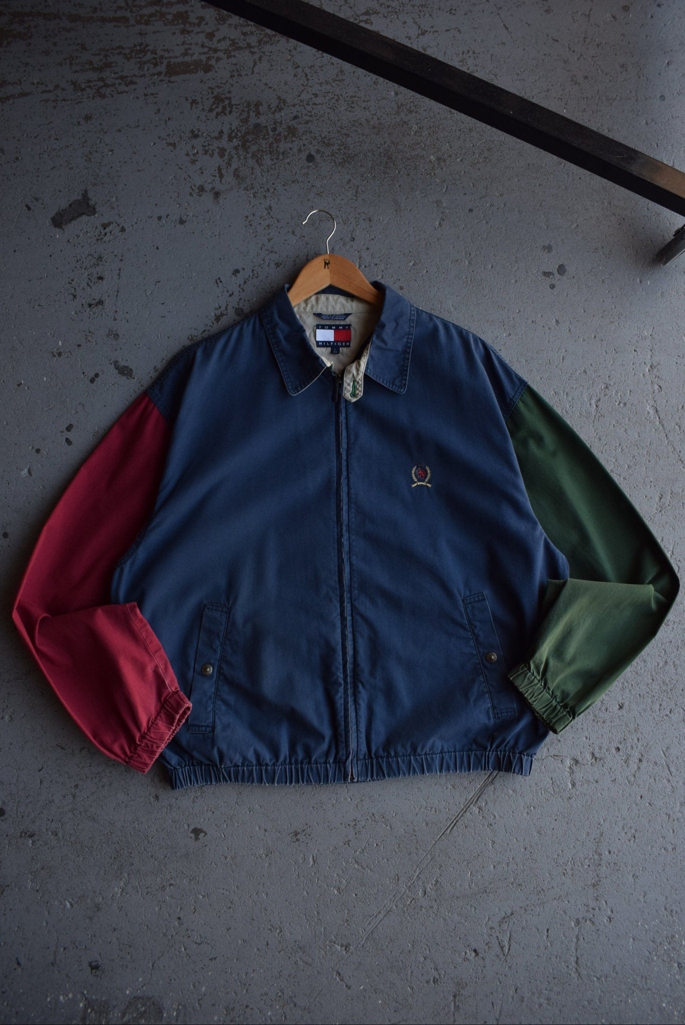 Vintage Tommy Hilfiger Classic Logo Embroidered Harrington Jacket (L) - Retrospective Store
