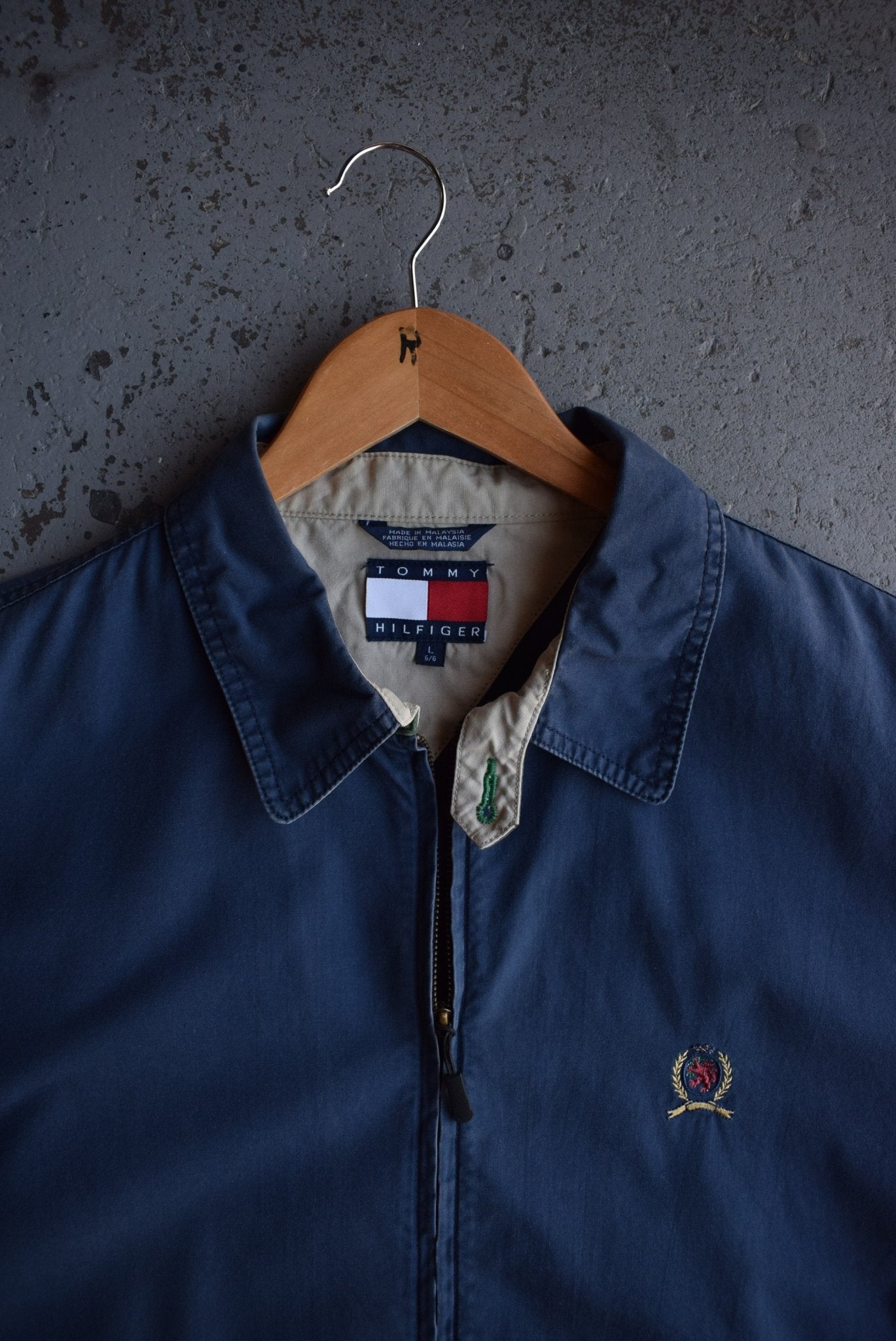 Vintage Tommy Hilfiger Classic Logo Embroidered Harrington Jacket (L) - Retrospective Store