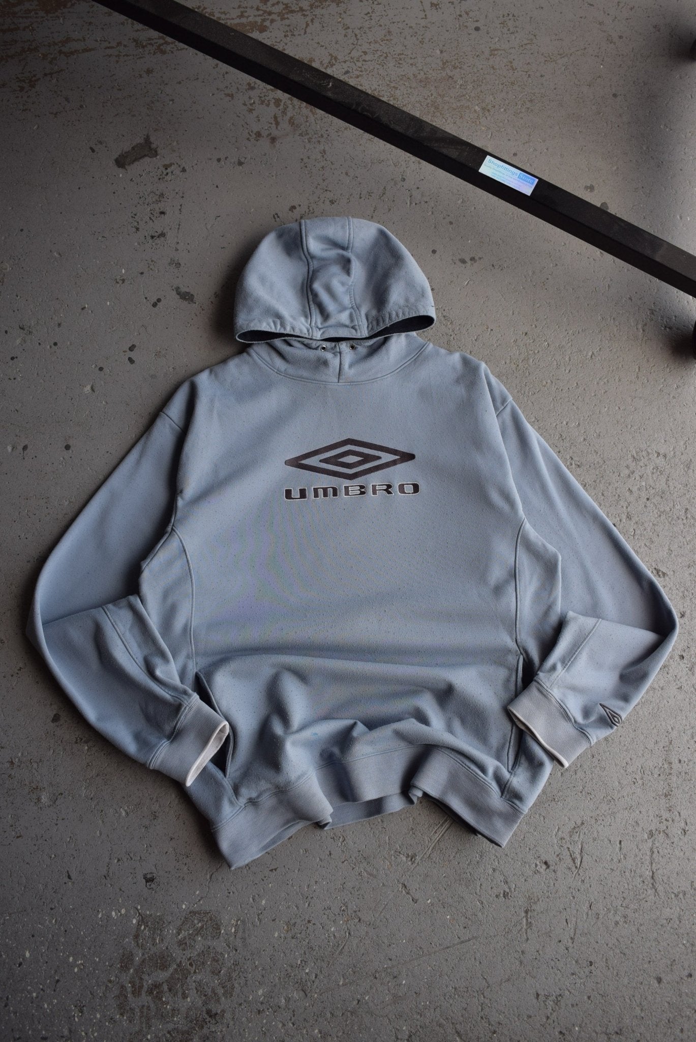 Vintage Umbro Spellout Embroidered Hoodie (L) - Retrospective Store