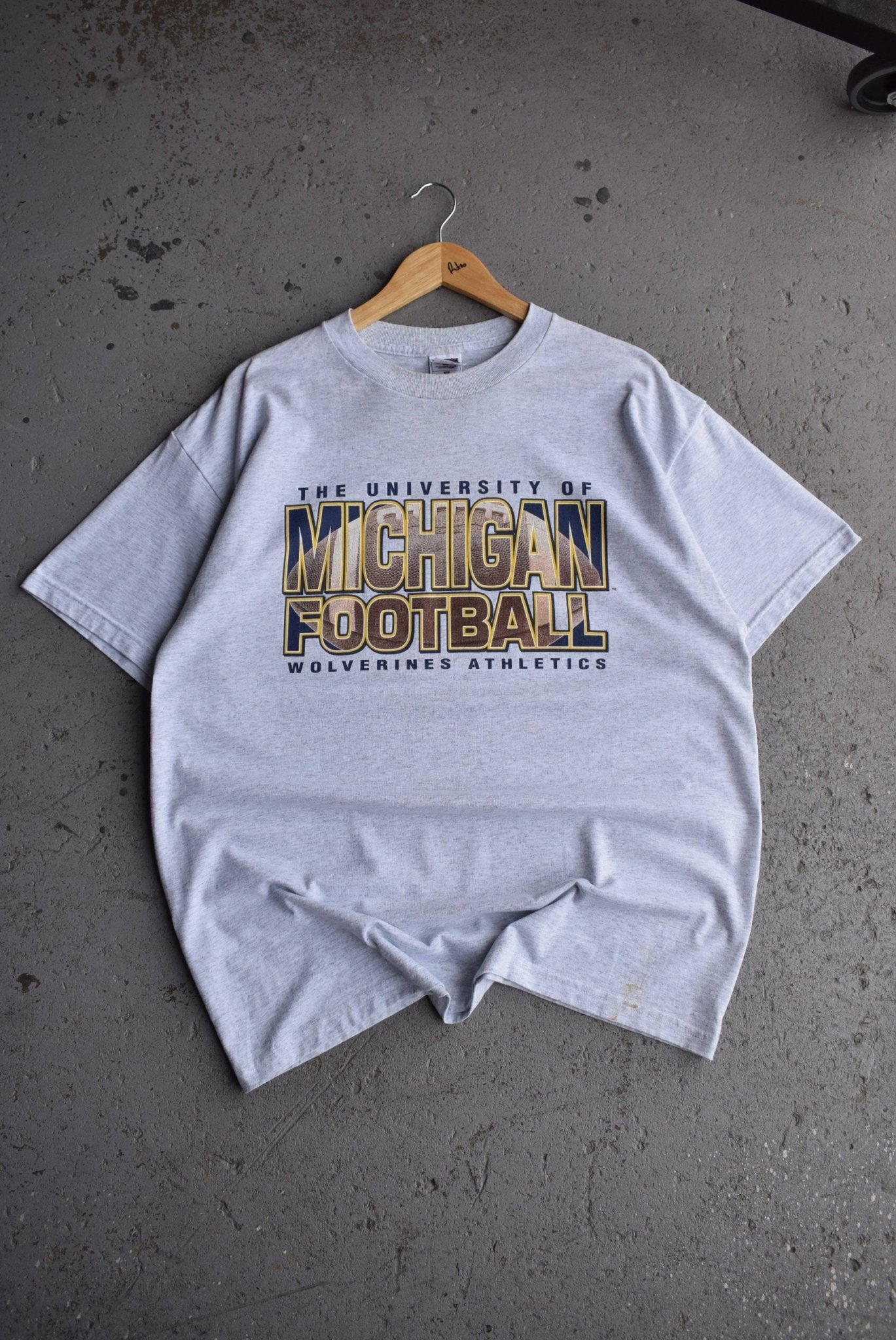 Vintage University of Michigan Football Tee (XL) - Retrospective Store
