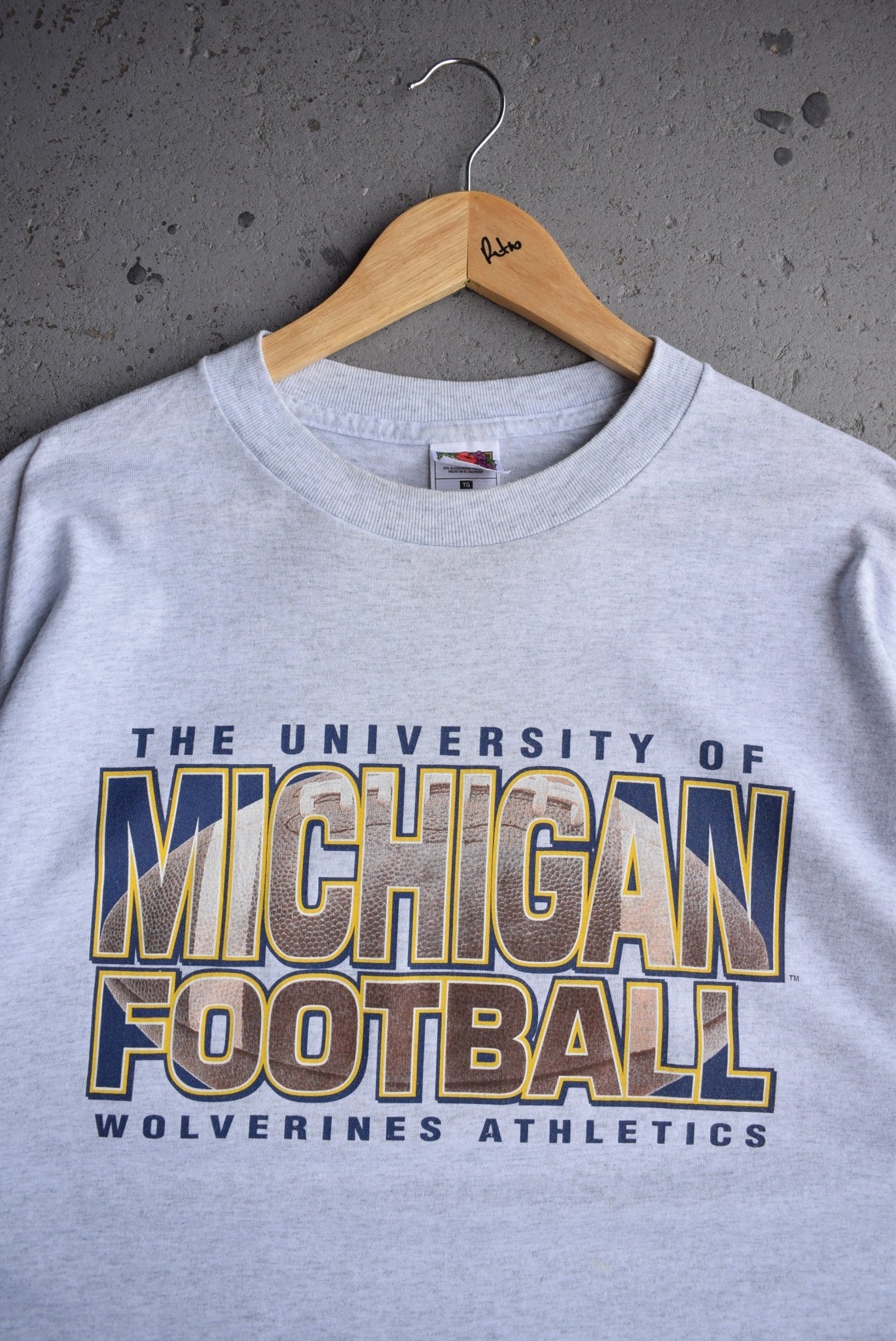 Vintage University of Michigan Football Tee (XL) - Retrospective Store