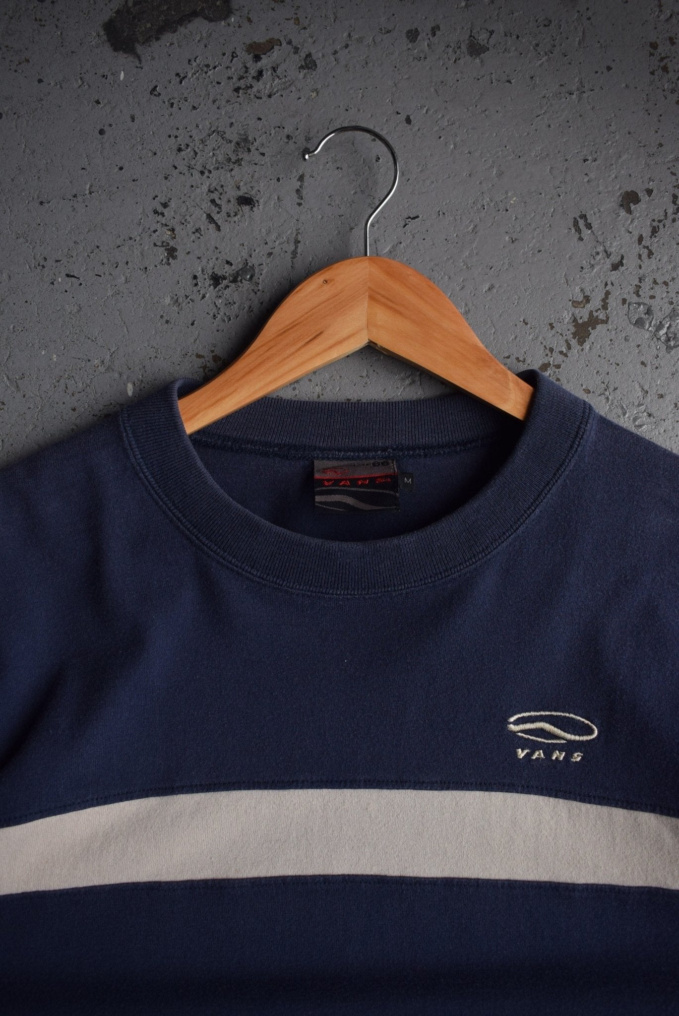 Vintage Vans Classic Logo Embroidered Long Sleeve Tee (M) - Retrospective Store