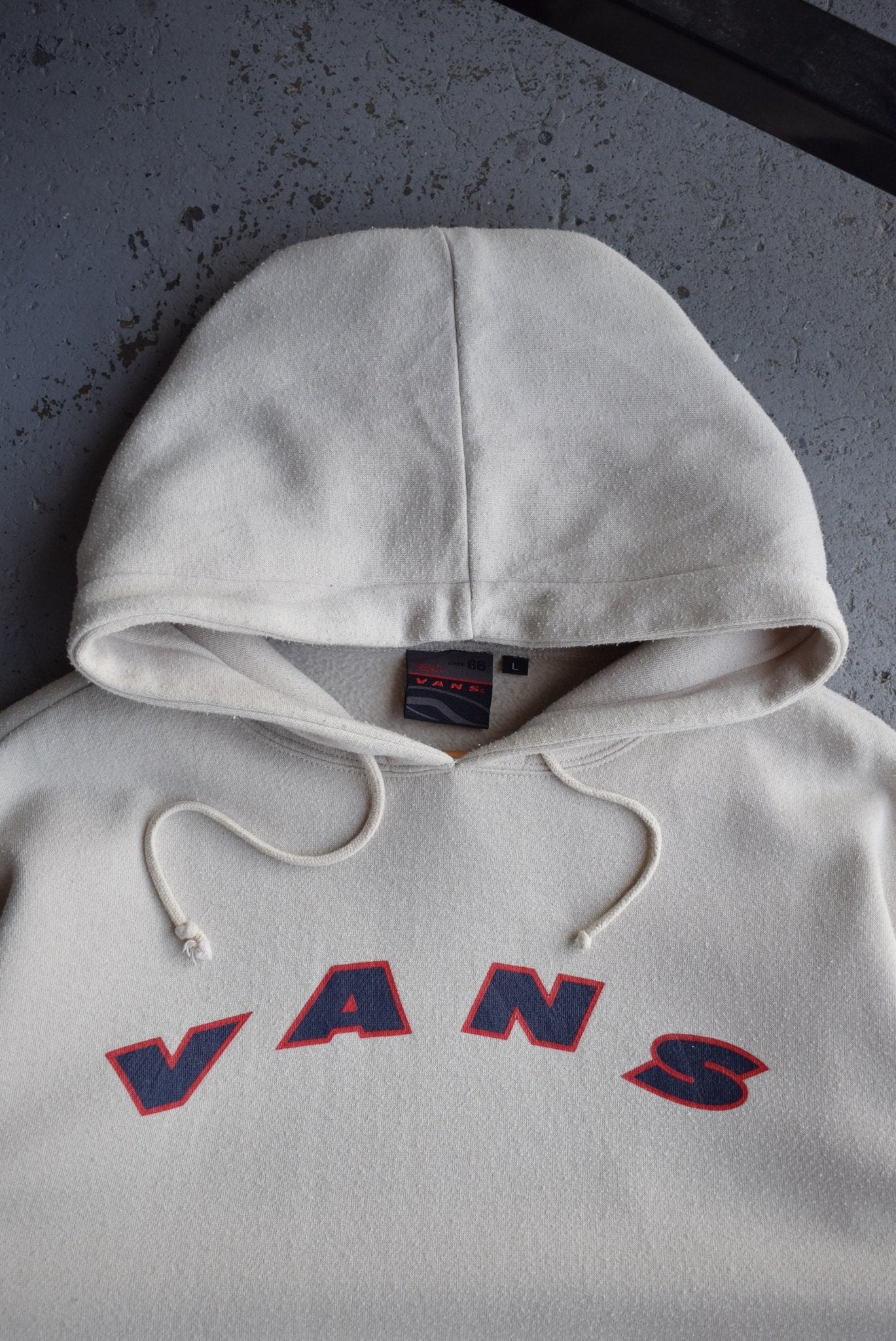 Vintage Vans Spellout Hoodie (L) - Retrospective Store