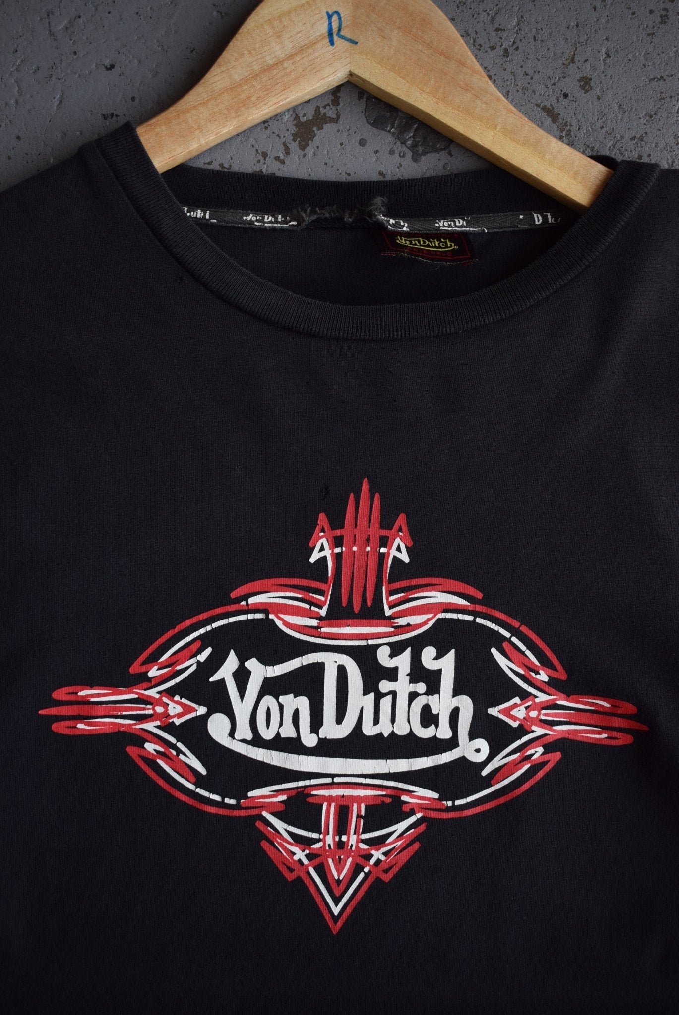 Vintage Von Dutch Spellout Long Sleeve Tee (S) - Retrospective Store