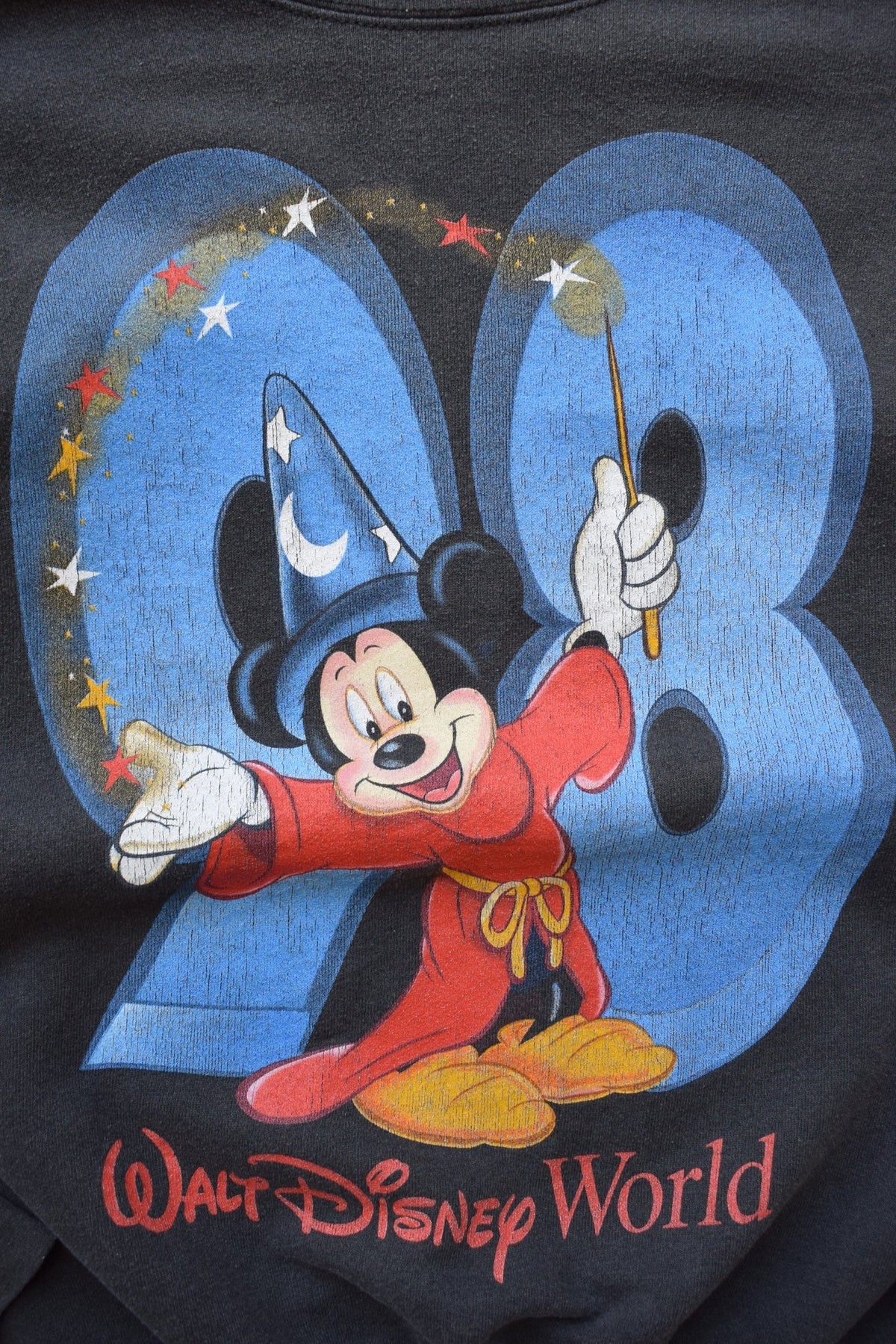 Walt Disney World Black Graphic Crewneck — 1998 (M/L) - Retrospective Store