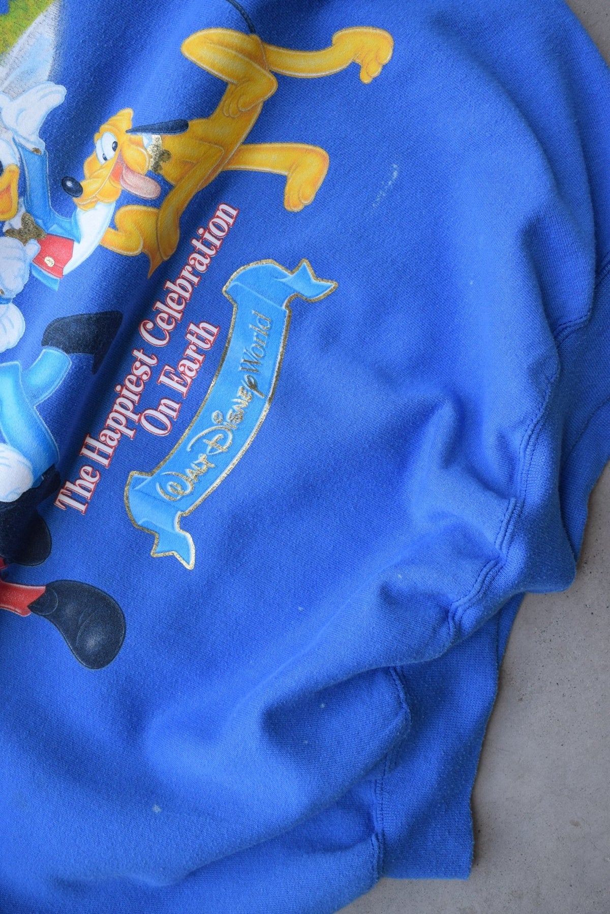 Walt Disney World Blue Graphic Crewneck — 2000s (M) - Retrospective Store