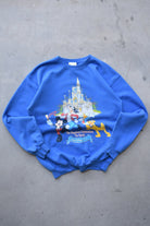 Walt Disney World Blue Graphic Crewneck — 2000s (M) - Retrospective Store