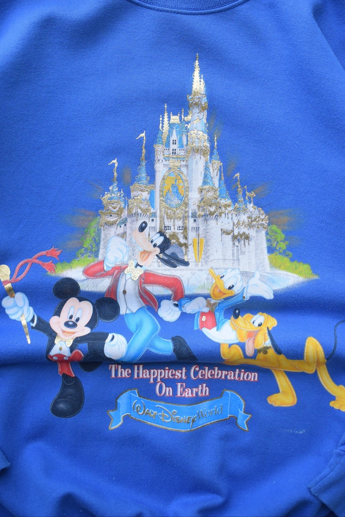 Walt Disney World Blue Graphic Crewneck — 2000s (M) - Retrospective Store