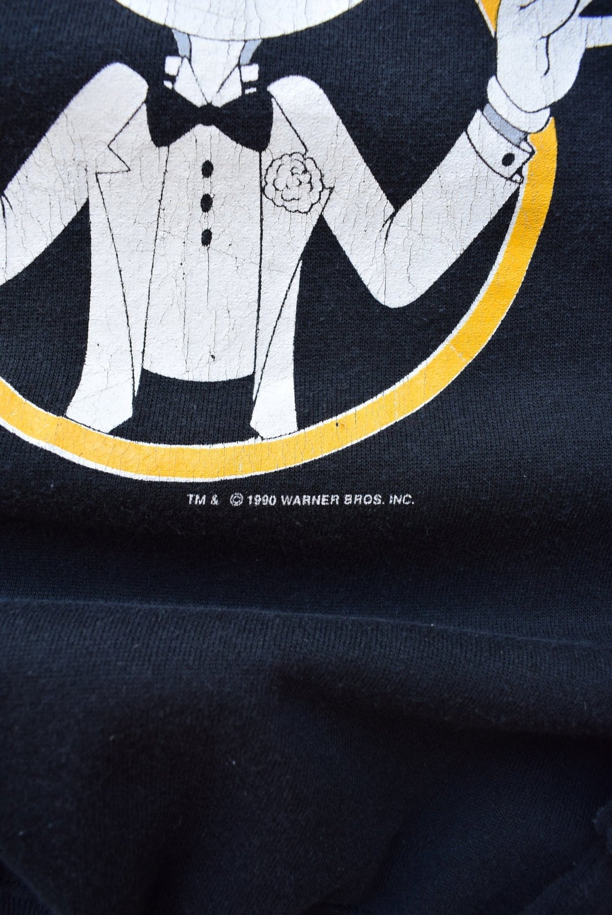 Warner Bros. Bugs Bunny 50th Anniversary Black Graphic Crewneck — 1990 (S) - Retrospective Store