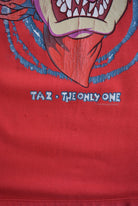 Warner Bros. Taz Red Graphic Crewneck — 1996 (S/M) - Retrospective Store