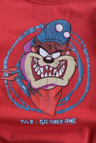 Warner Bros. Taz Red Graphic Crewneck — 1996 (S/M) - Retrospective Store