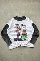 Warner Bros. White & Black Graphic Crewneck — 1995 (S) - Retrospective Store