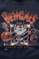 Warner Bros. x NFL Cincinnati Bengals Black Graphic Crewneck — 1995 (L) - Retrospective Store