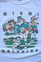 Warner Bros. x NFL Miami Dolphins Grey Graphic Tee — 1993 (XL) - Retrospective Store