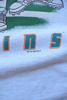 Warner Bros. x NFL Miami Dolphins Grey Graphic Tee — 1993 (XL) - Retrospective Store