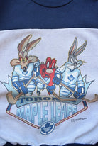 Warner Bros. x NHL Toronto Maple Leaves Navy & Grey Graphic Crewneck — 1994 (S) - Retrospective Store
