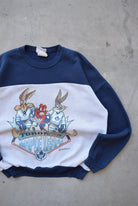 Warner Bros. x NHL Toronto Maple Leaves Navy & Grey Graphic Crewneck — 1994 (S) - Retrospective Store
